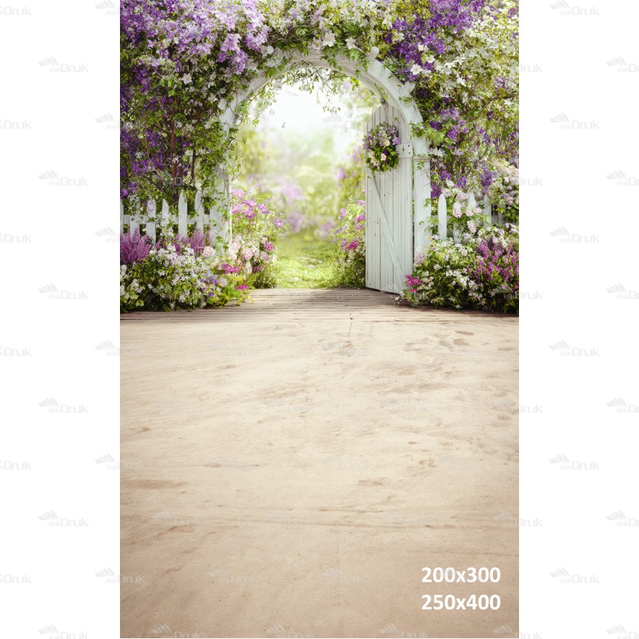 Tło fotograficzne „Kwiatowa brama do ogrodu” | E_798